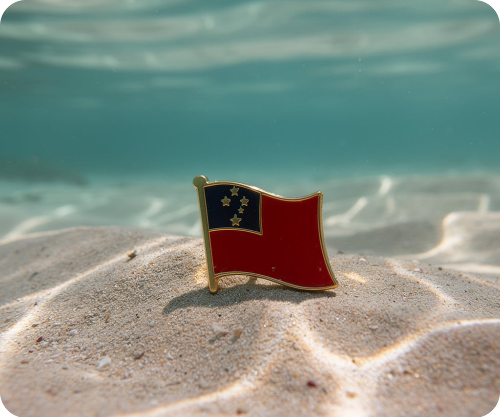 Samoa Flag Pin Badge