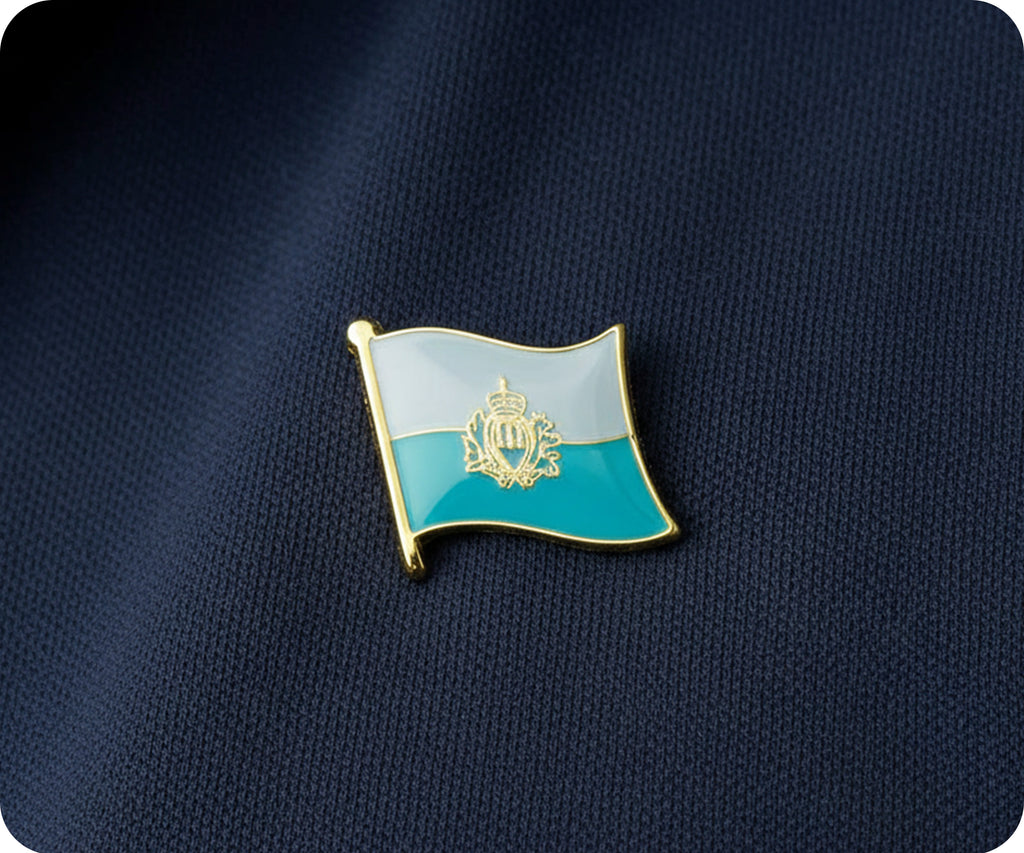 San Marino Flag Pin Badge