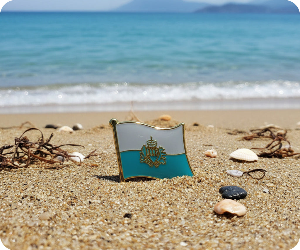 San Marino Flag Pin Badge