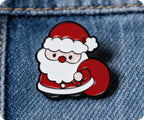 Santa Clause Christmas Xmas Pin Badge