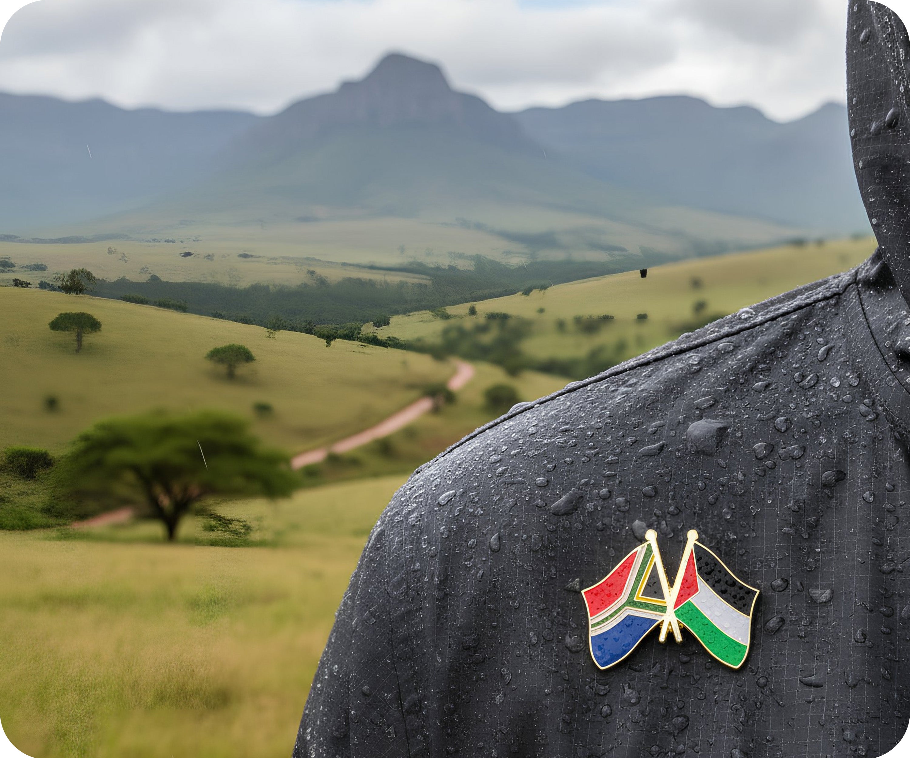 South Africa & Palestine Friendship Pin Badge