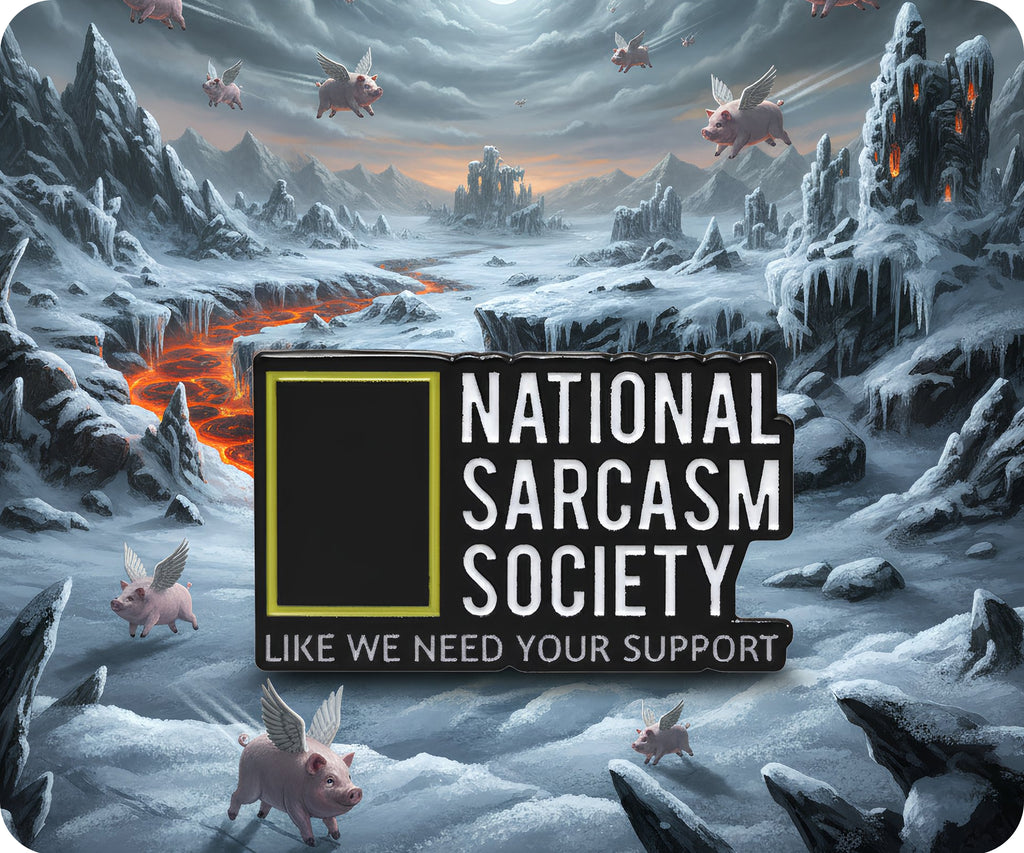 National Sarcasm Society Pin Badge