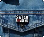 Satan Loves Me Pin Badge