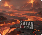 Satan Loves Me Pin Badge