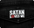 Satan Loves Me Pin Badge