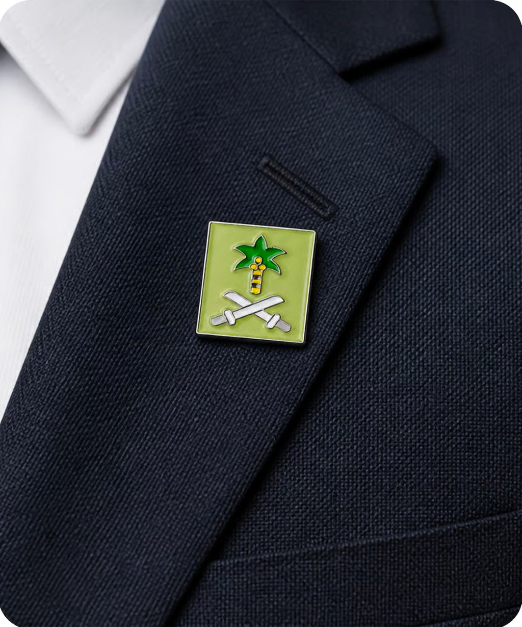 Saudi Arabia Emblem Enamel Lapel Pin Badge