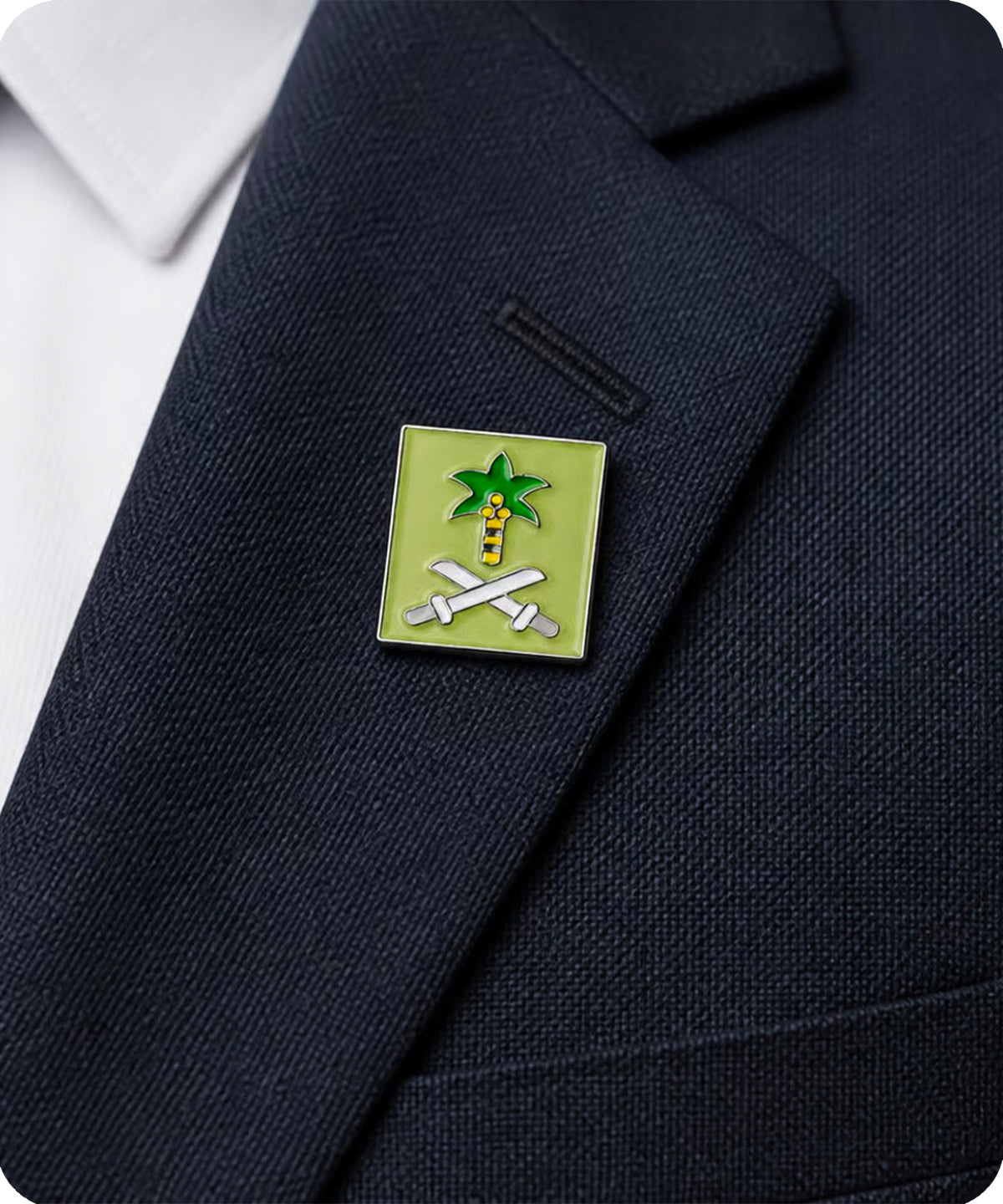 Saudi Arabia Emblem Enamel Lapel Pin Badge