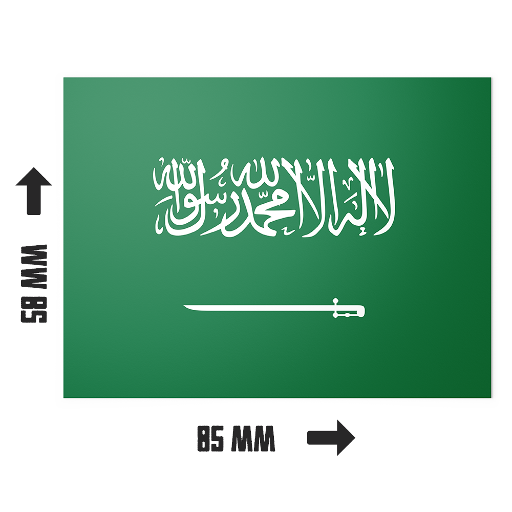 20 pegatinas con la bandera nacional del Reino de Arabia Saudita  Imagen secundaria del producto