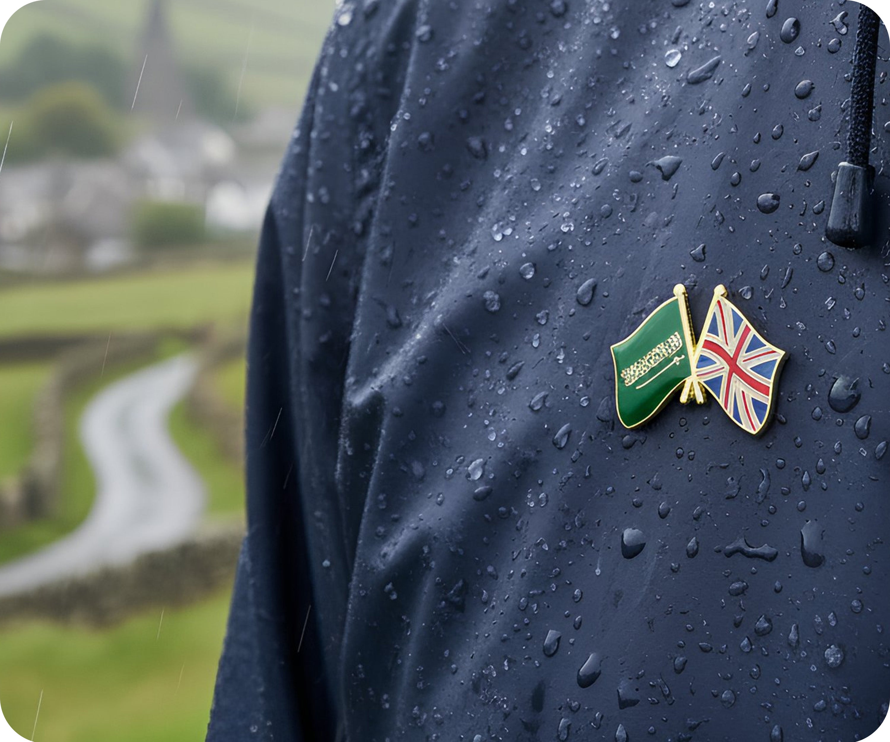 Insignia pin del Reino Unido de Arabia Saudita y el Reino Unido Imagen secundaria del producto