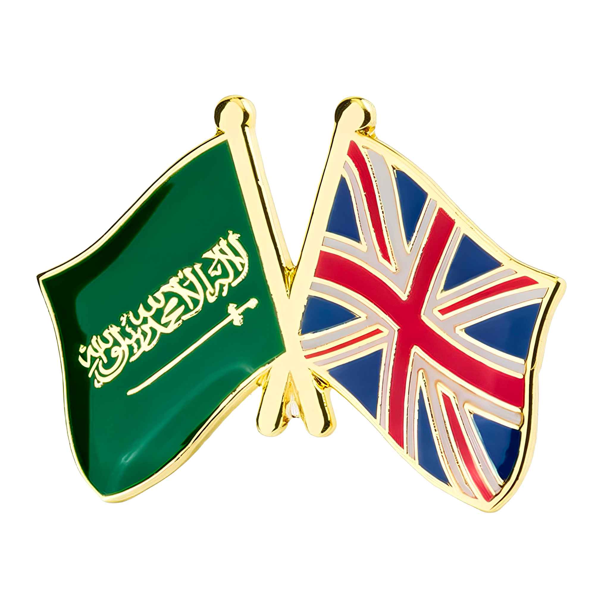 Insignia pin del Reino Unido de Arabia Saudita y el Reino Unido Imagen principal del producto
