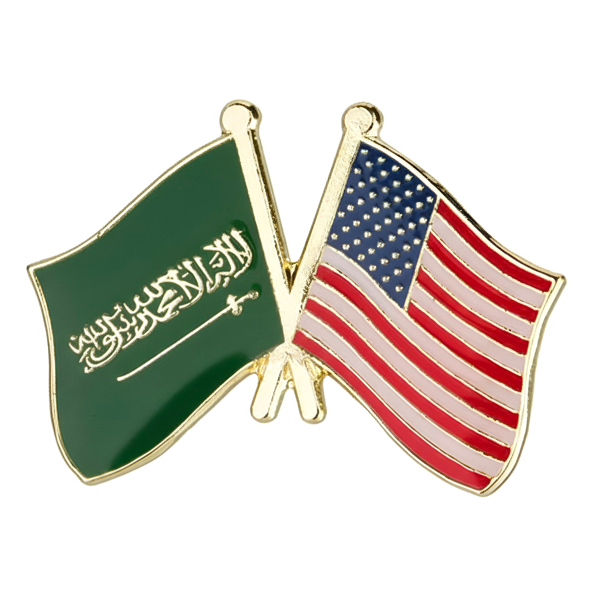 Insignia pin del Reino de Arabia Saudita y Estados Unidos de América Imagen principal del producto