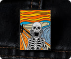 Scream Art Skeleton Pin Badge