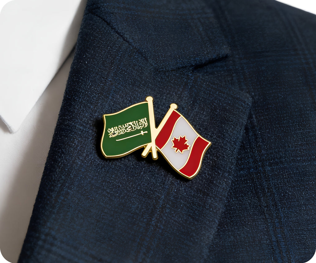 Saudi Arabia & Canada Friendship Pin Badge