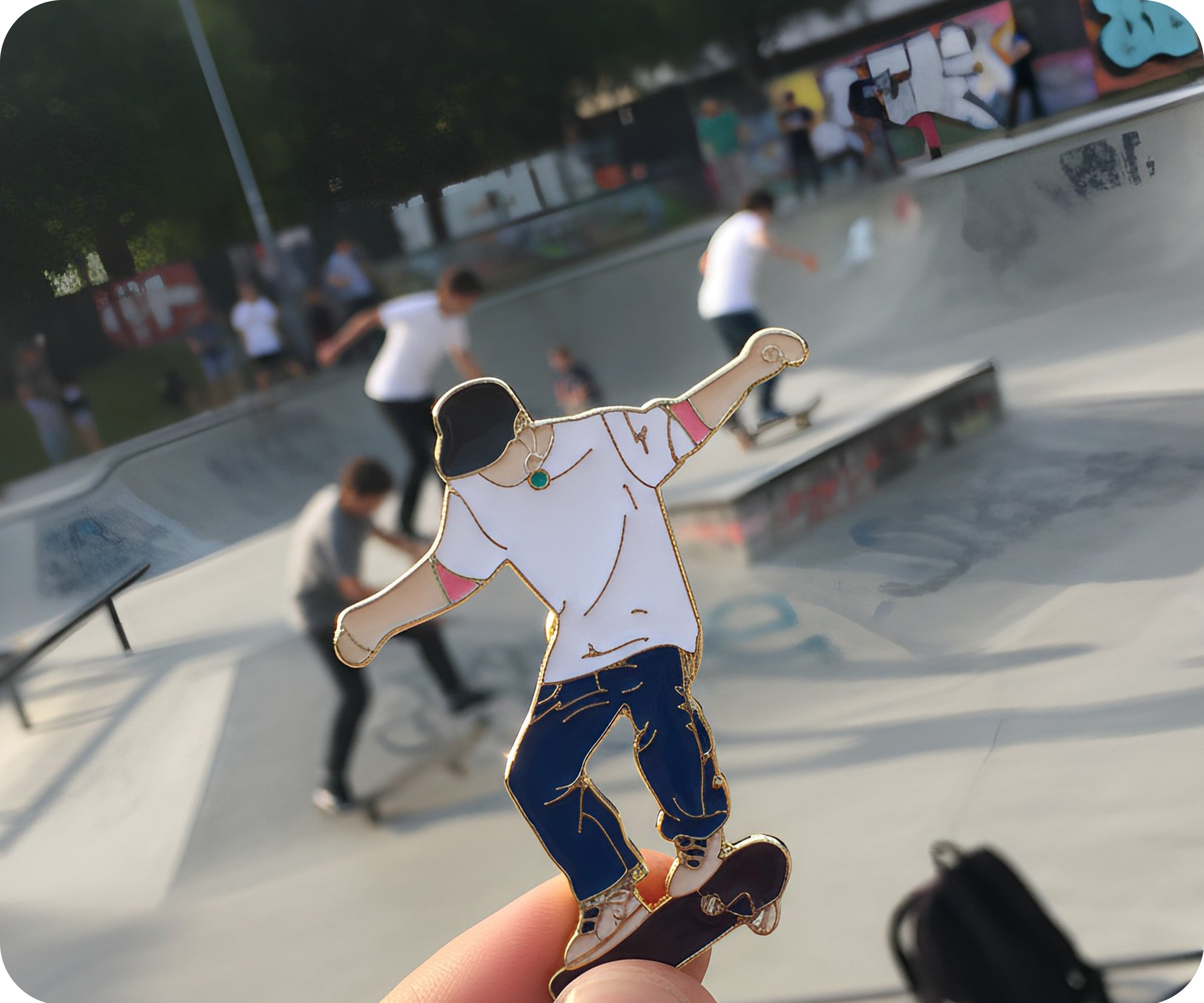 Skateboarder Pin Badge