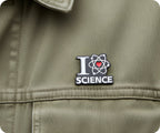 I Love Science Atomic Pin Badge