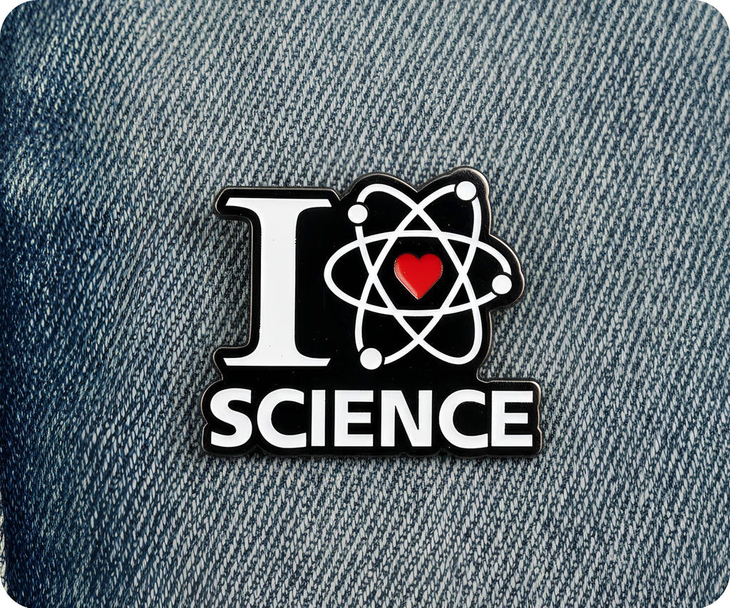 I Love Science Atomic Pin Badge