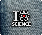 I Love Science Atomic Pin Badge