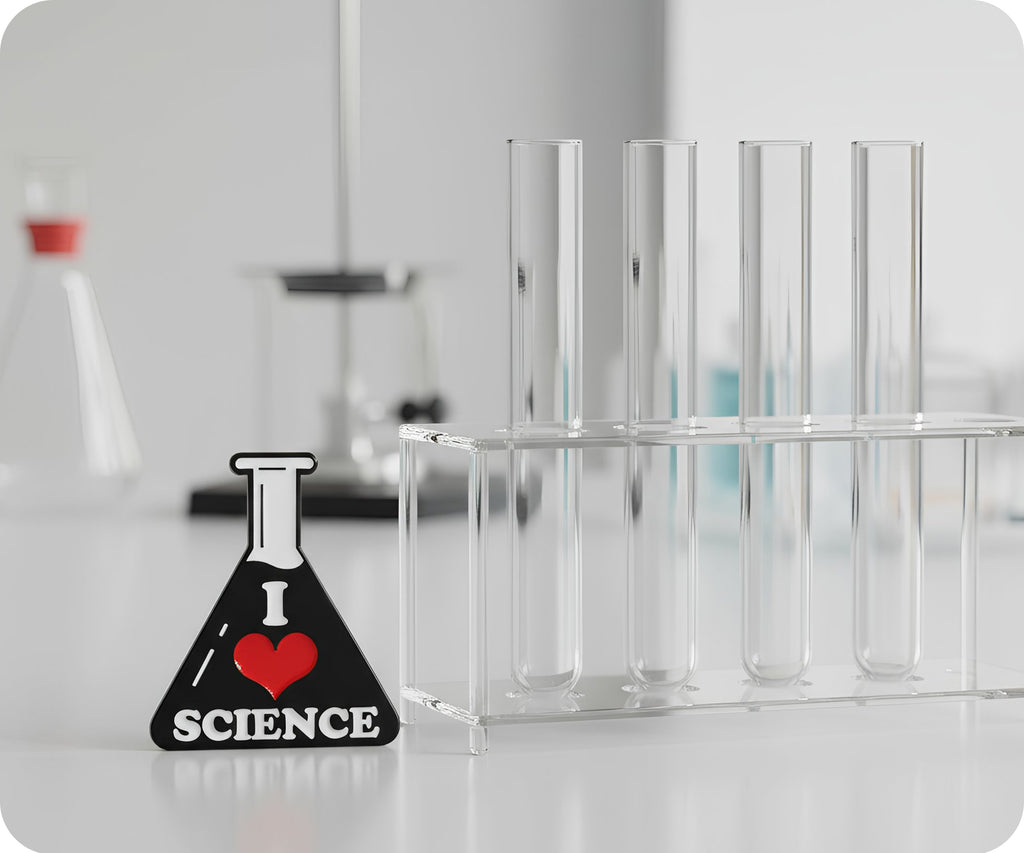 I Love Science Test Tube Pin Badge