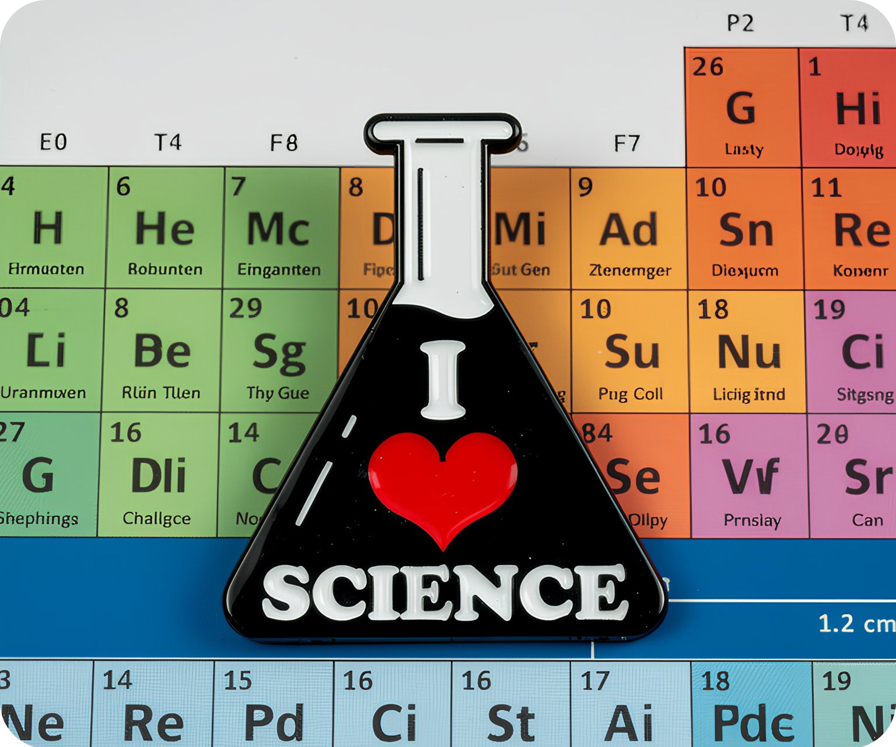 I Love Science Test Tube Pin Badge
