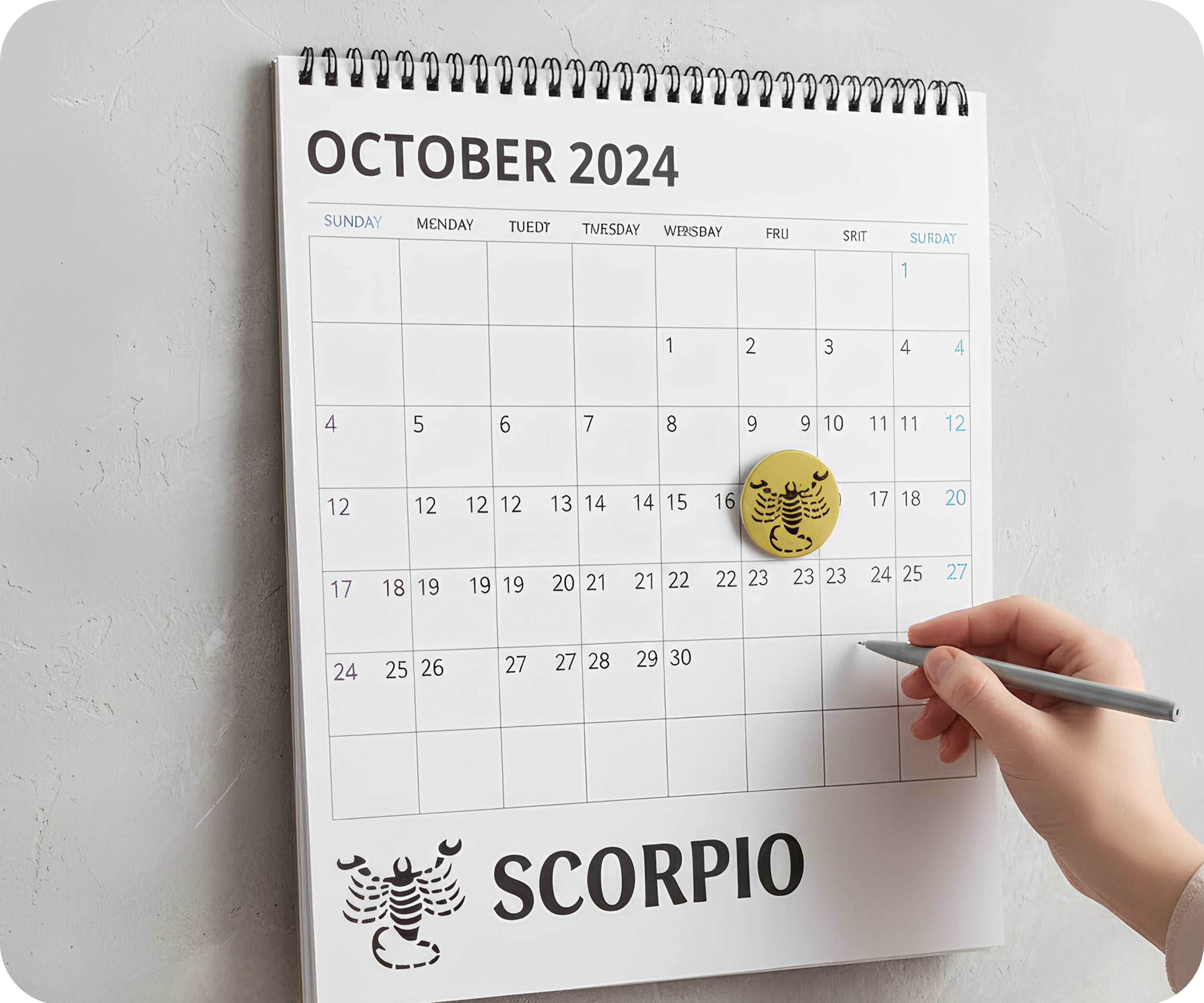Pin de insignia del signo zodiacal Escorpio Imagen secundaria del producto