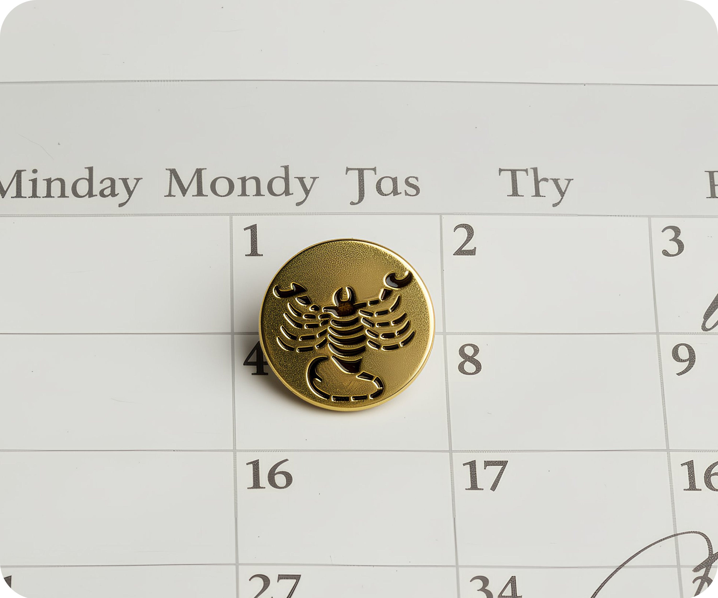 Scorpio Zodiac Sign Pin Badge