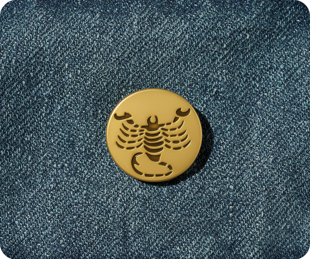 Scorpio Zodiac Sign Pin Badge