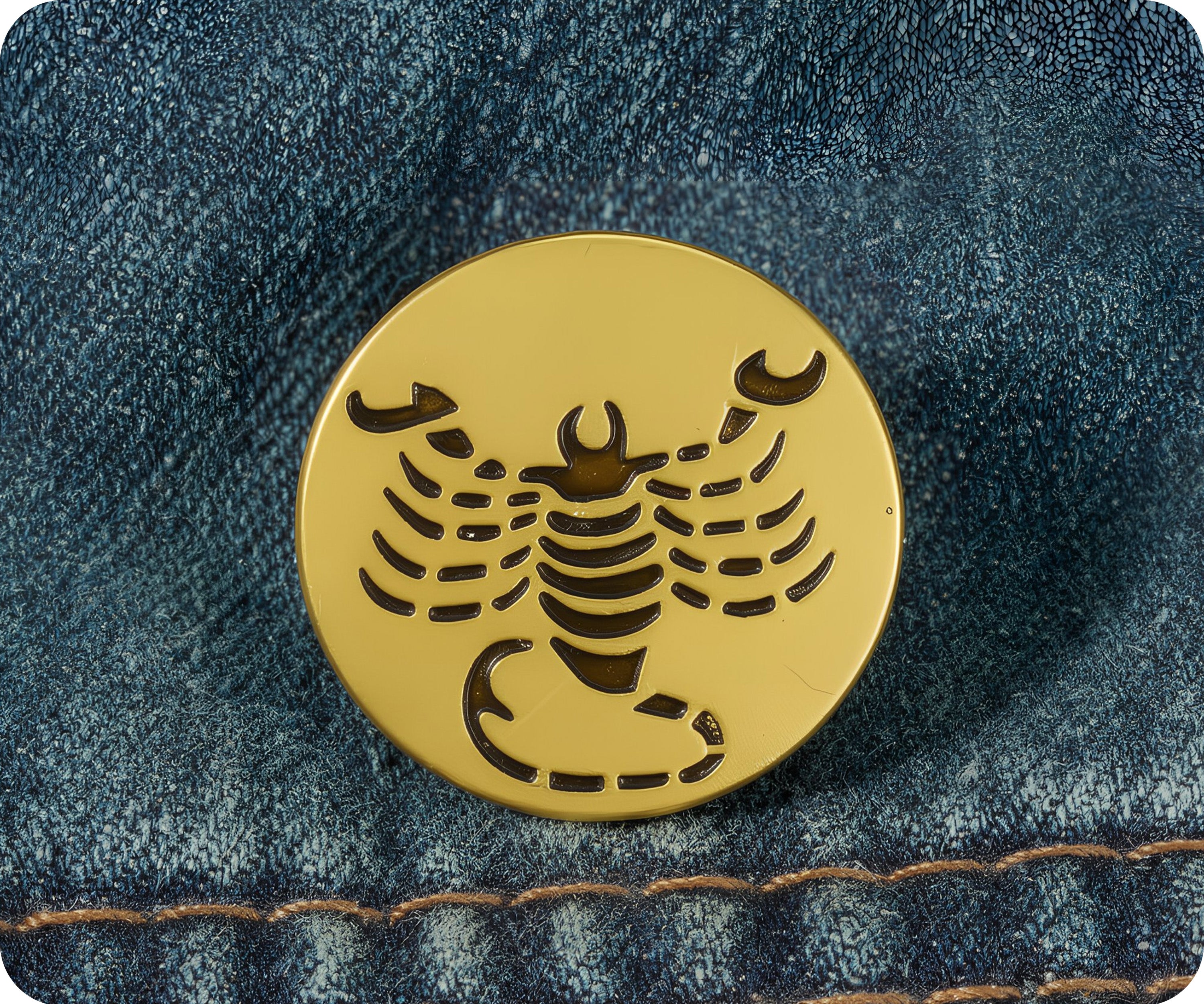 Scorpio Zodiac Sign Pin Badge