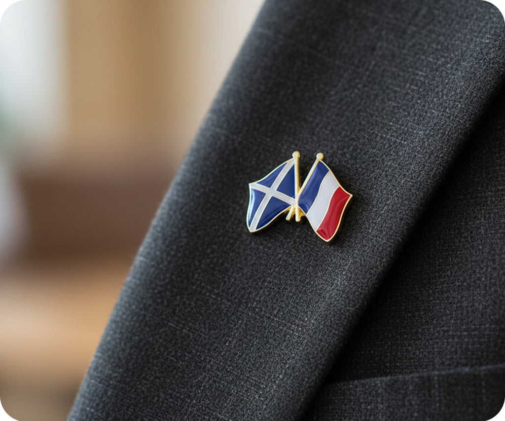 Scotland & France Friendship Pin Badge