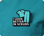 Me veo mejor en uniforme médico Pin con insignia de hospital