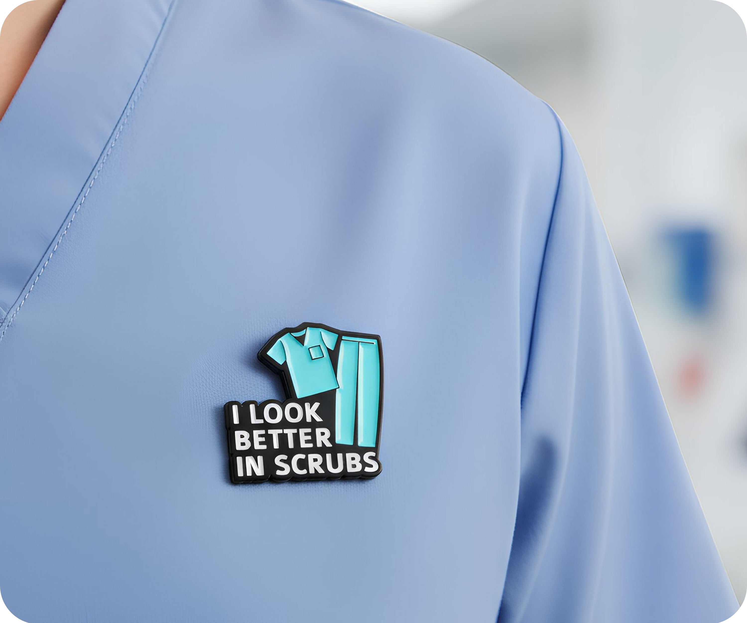 Me veo mejor en uniforme médico Pin con insignia de hospital
