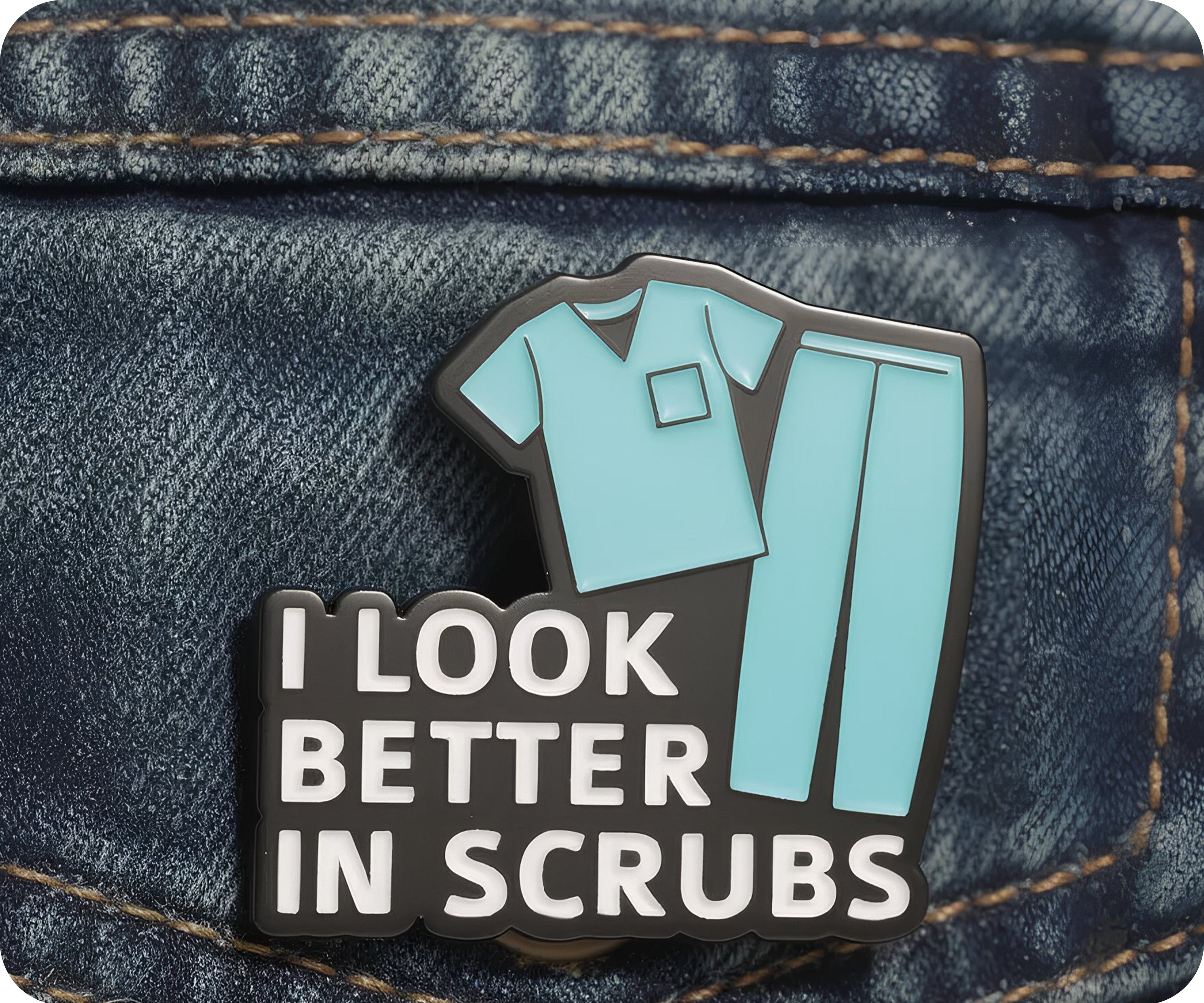 Me veo mejor en uniforme médico Pin con insignia de hospital