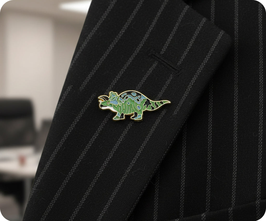 Stegosaurus Dinosaur Pin Badge
