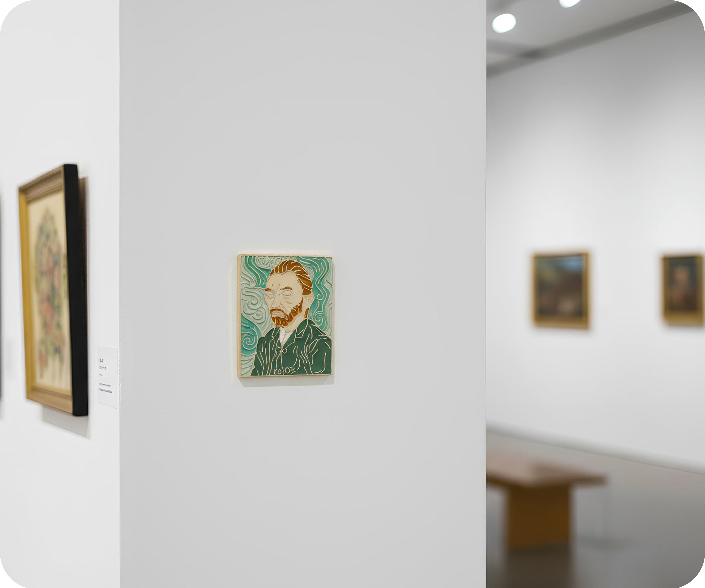 Vincent Van Gough Self Portrait Pin Badge