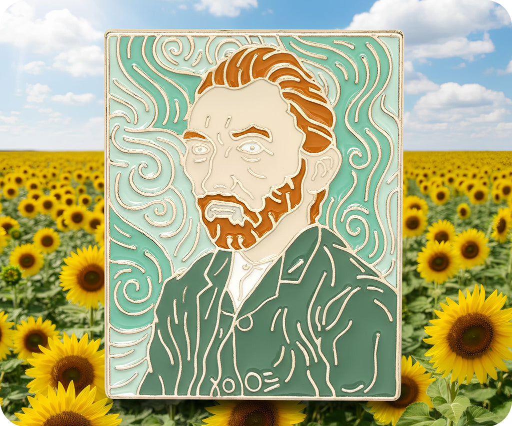 Vincent Van Gough Self Portrait Pin Badge