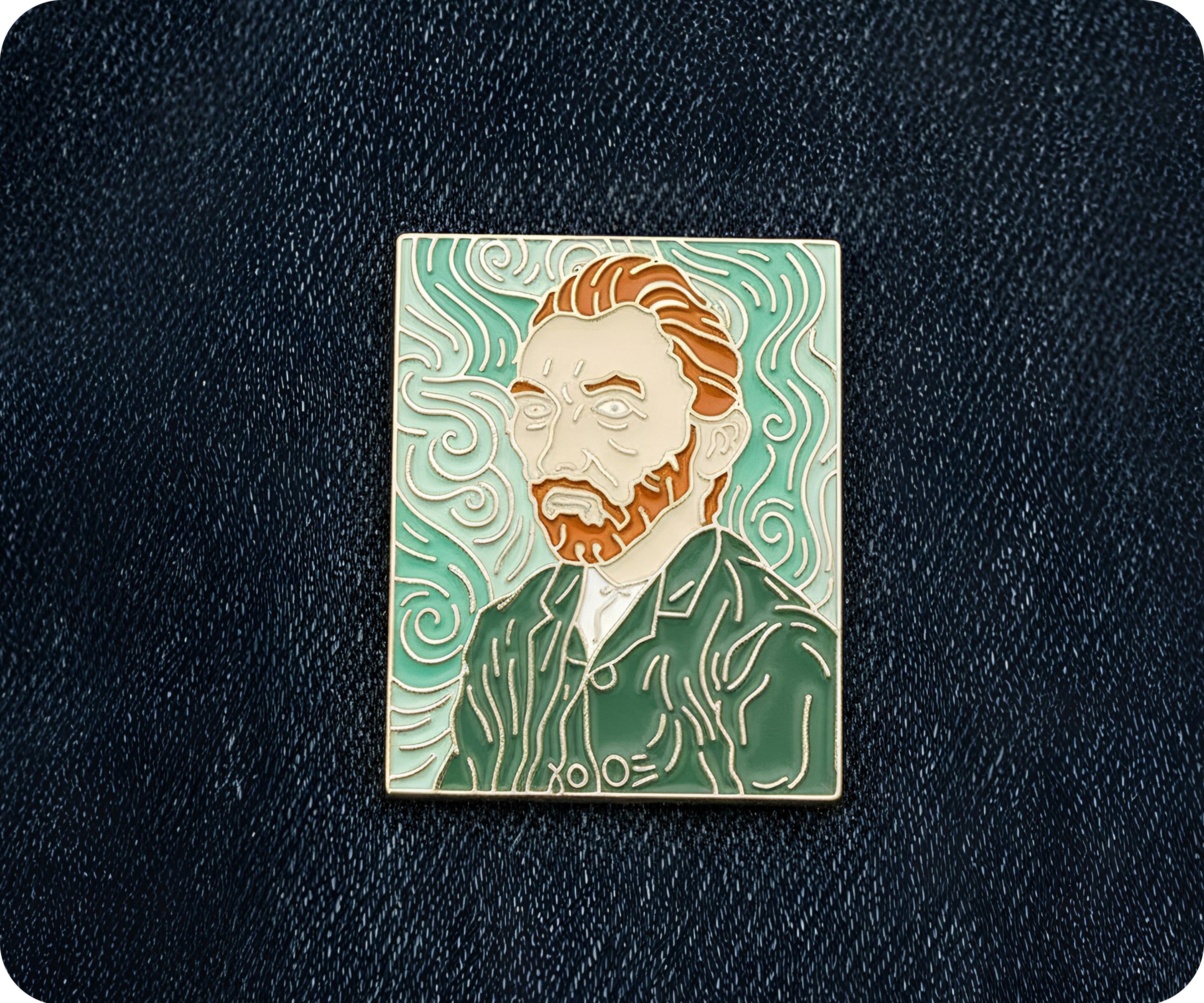 Vincent Van Gough Self Portrait Pin Badge