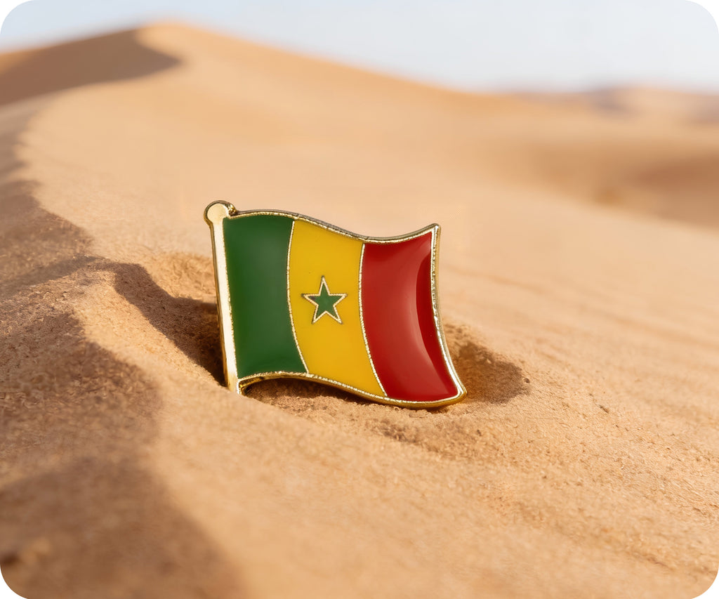 Senegal Flag Pin Badge