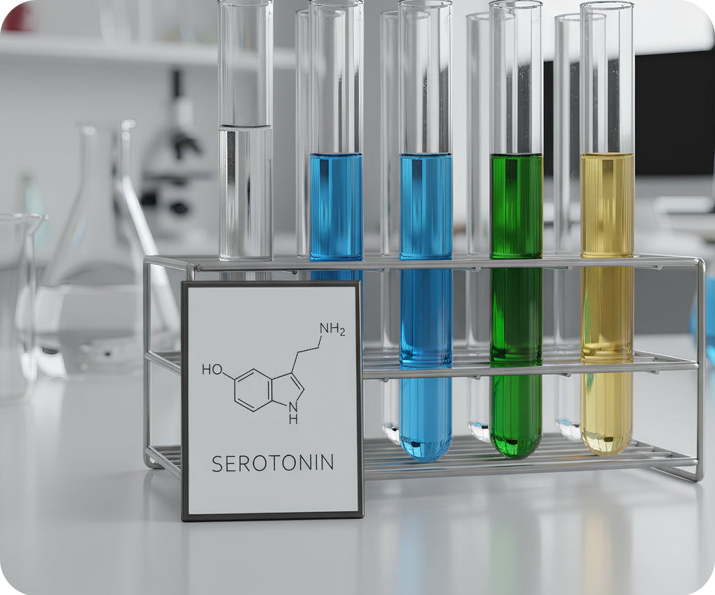 Serotonin Chemical Composition Science Pin Badge