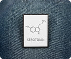 Serotonin Chemical Composition Science Pin Badge