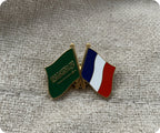 Saudi Arabia & France Friendship Pin Badge