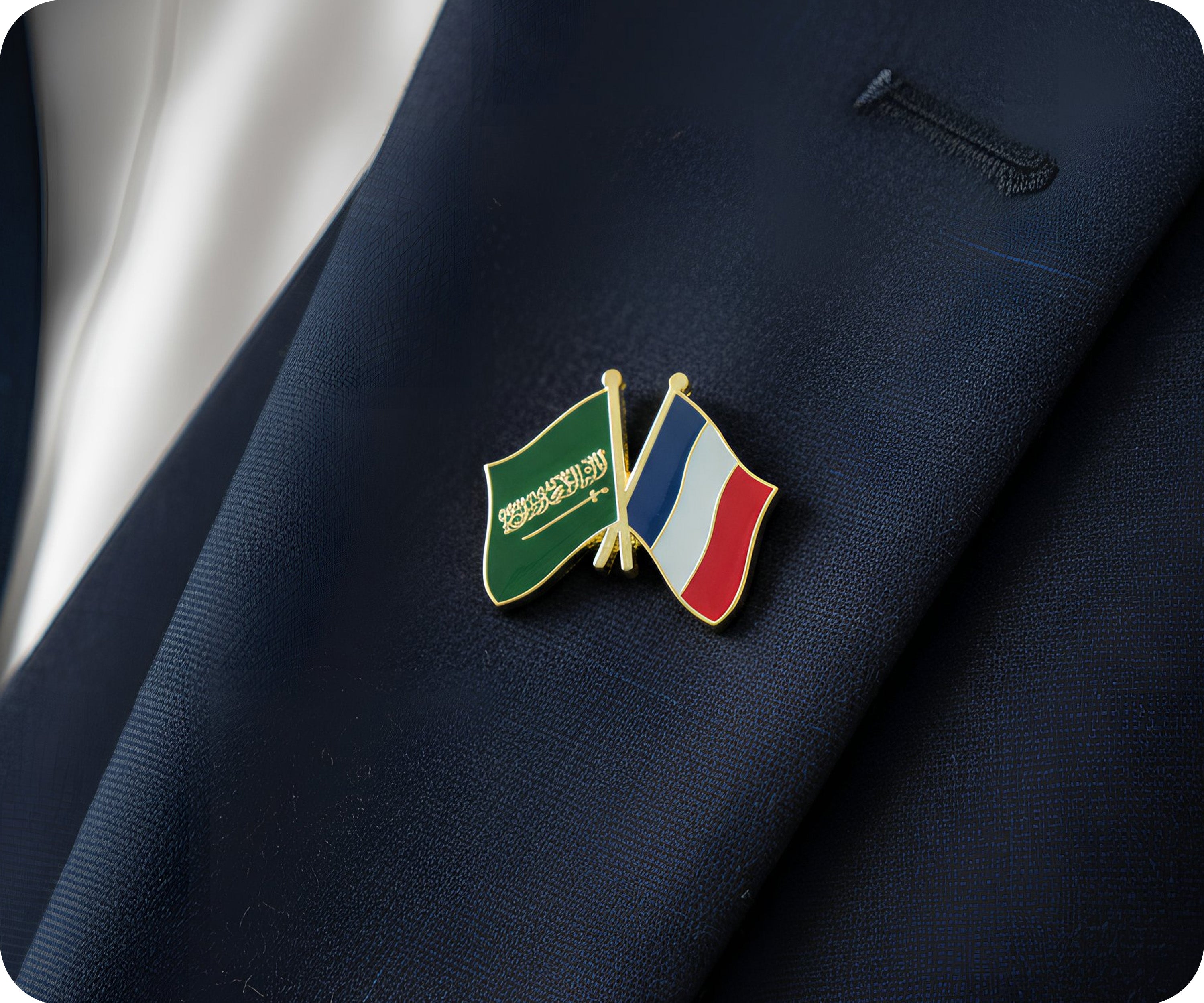 Pin de amistad entre Arabia Saudita y Francia Imagen secundaria del producto