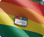 Hello I'm Super Gay Pin Badge