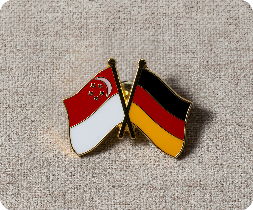Singapore & Germany Friendship Pin Badge