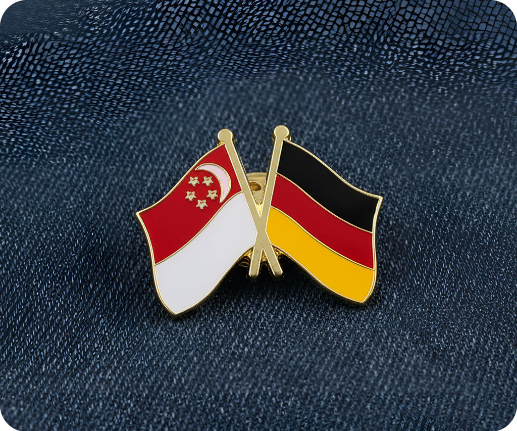Singapore & Germany Friendship Pin Badge