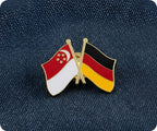 Singapore & Germany Friendship Pin Badge