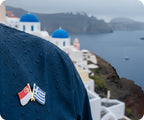 Singapore & Greece Friendship Pin Badge