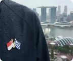 Singapore & Greece Friendship Pin Badge