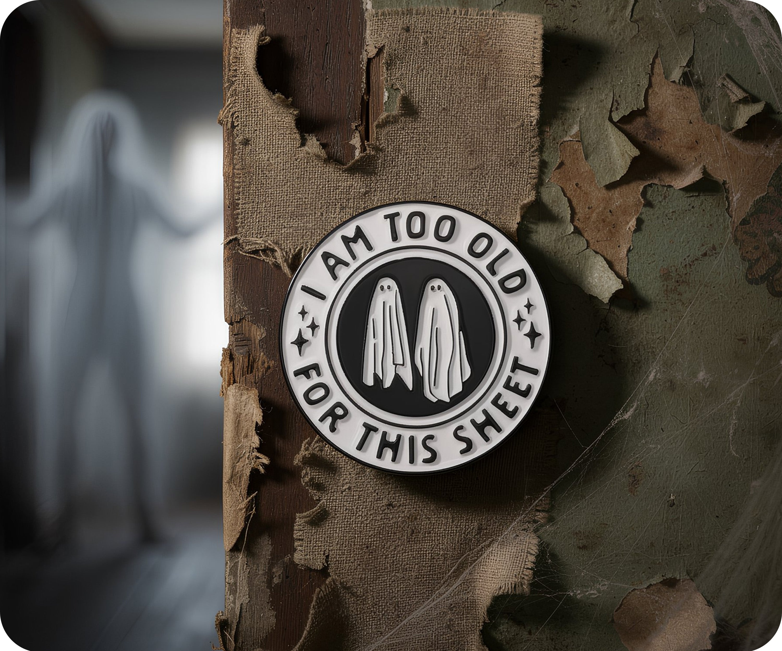 I Am Too Old For This Sheet Pin Badge
