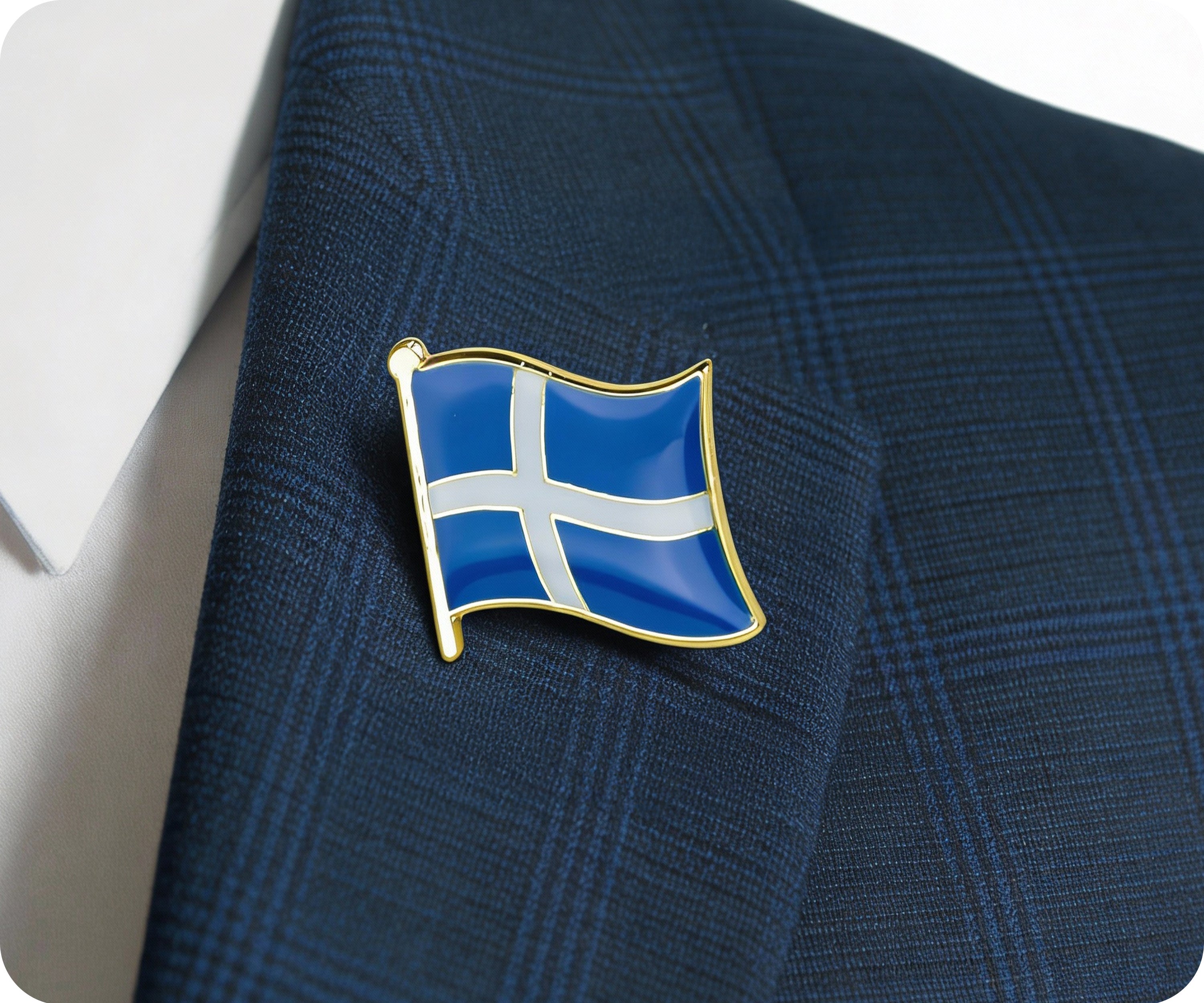 Pin con la bandera de Shetland  Imagen secundaria del producto