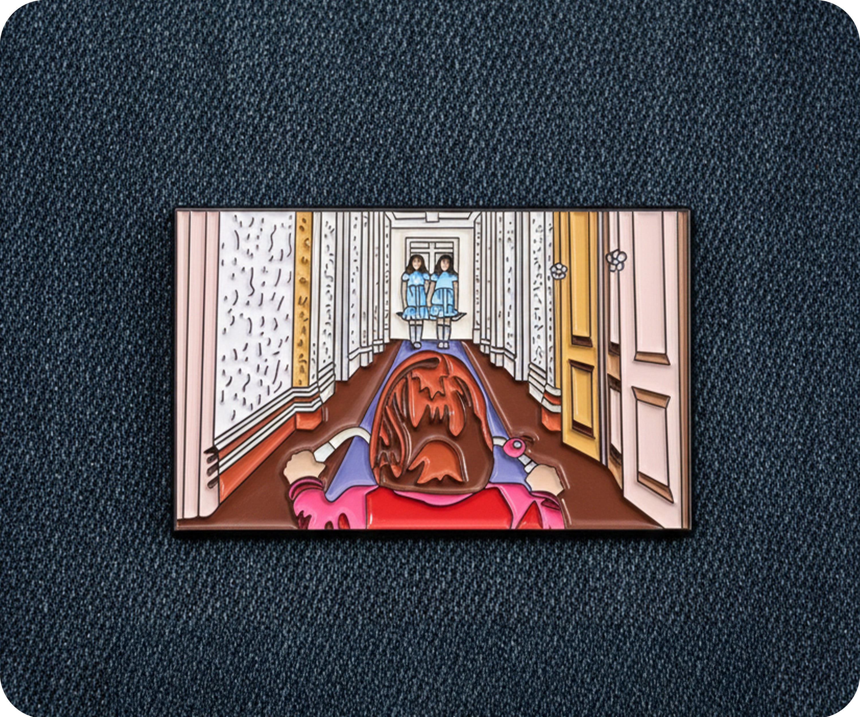 Classic Horror Hallway Twins Scene Pin Badge