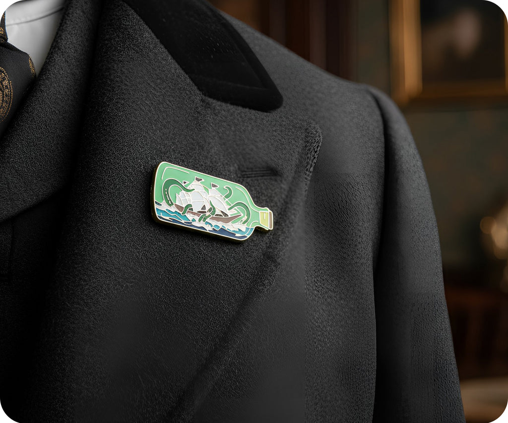 Ship In A Bottle Pin Badge